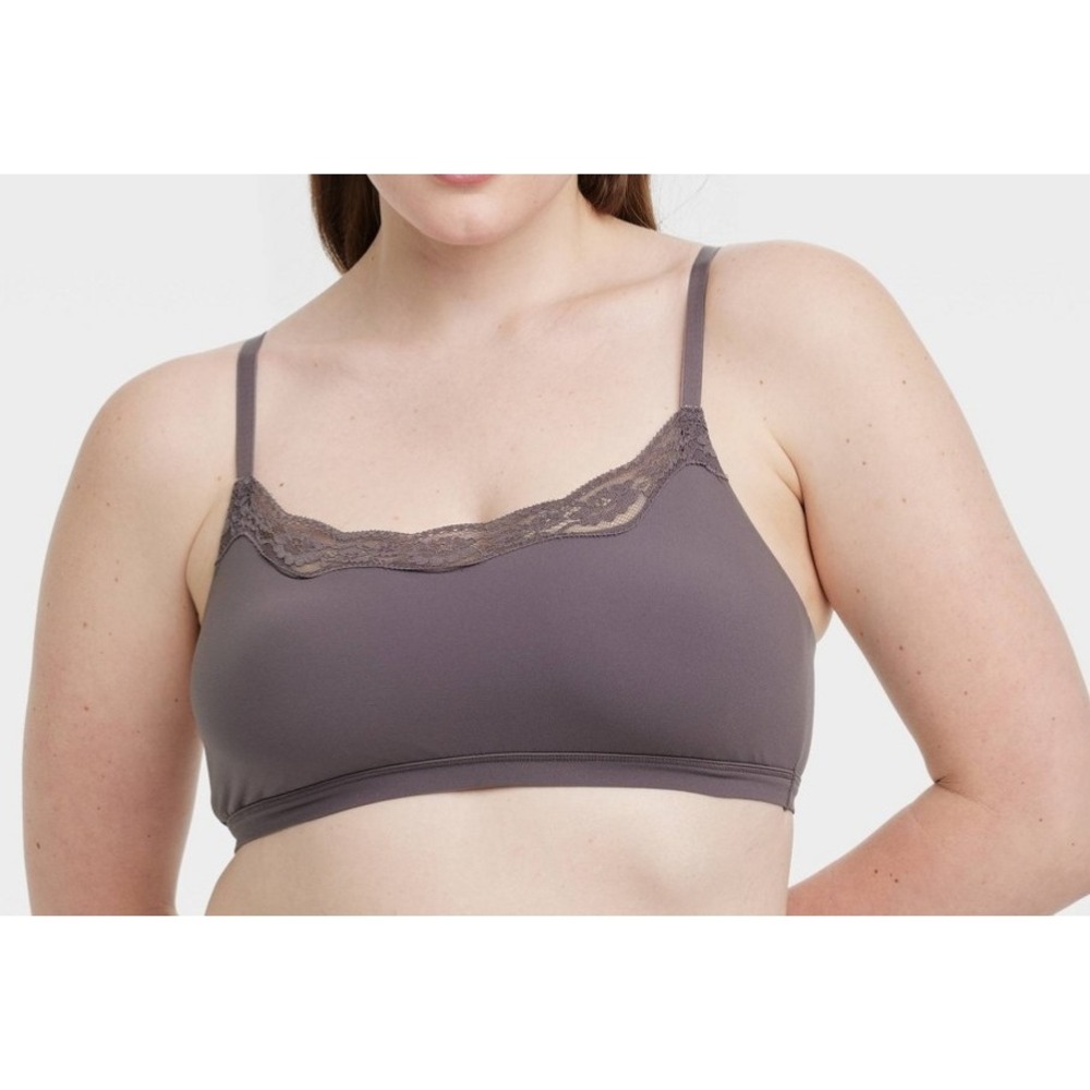 Auden Women's Luxe stretch Unlined scoop Bralette - Mauve - Size S